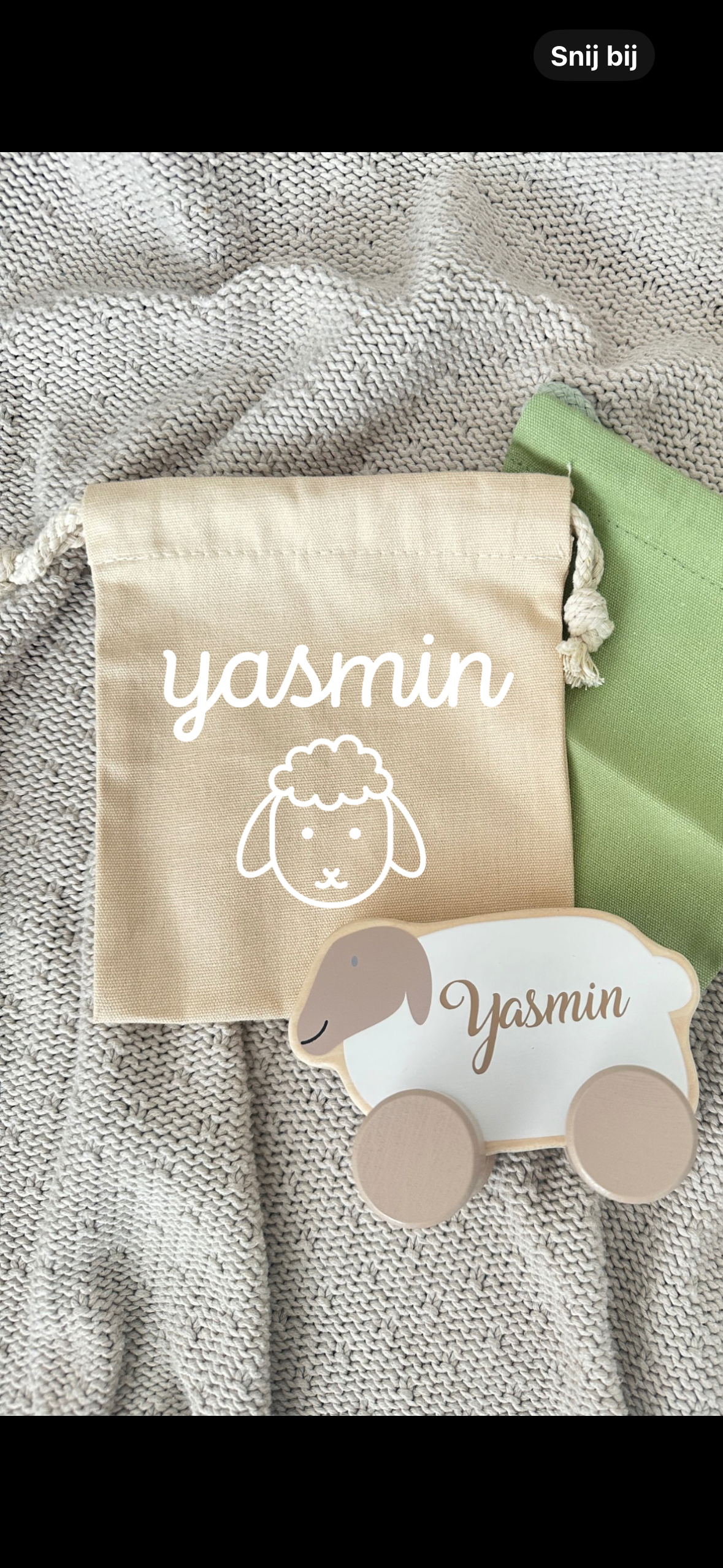 Cadeautas schaap met puzzel