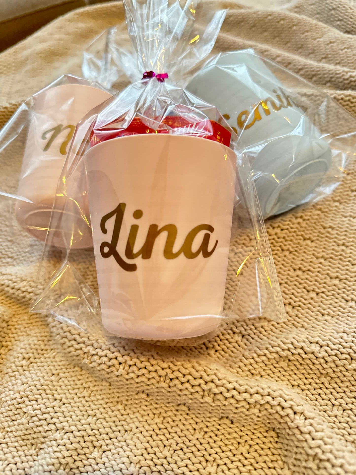 Bekers met naam- incl inhoud